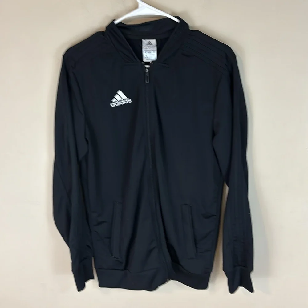 Adidas Black Full Zip Athletic Track Jacket XL Youth